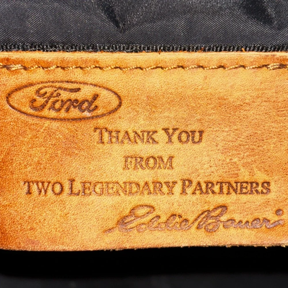 Eddie‎ Bauer Ford Canvas Leather Trim Duffel Bag Weekender Travel Brown Luggage
